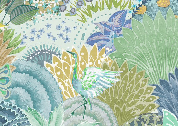 Kolkata Velvet, Spring Mist - Roman Blind - Image 7